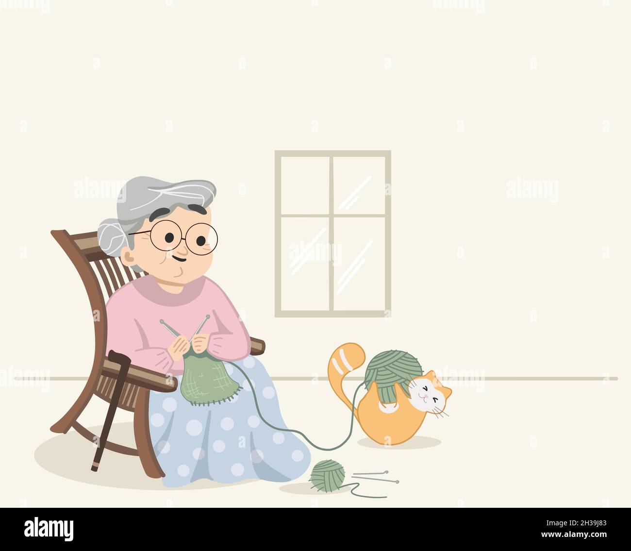 Old lady walking stick on Stock Vector Images Alamy