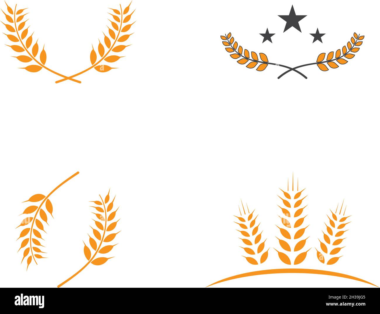 wheat Logo Template vector icon design Stock Vector