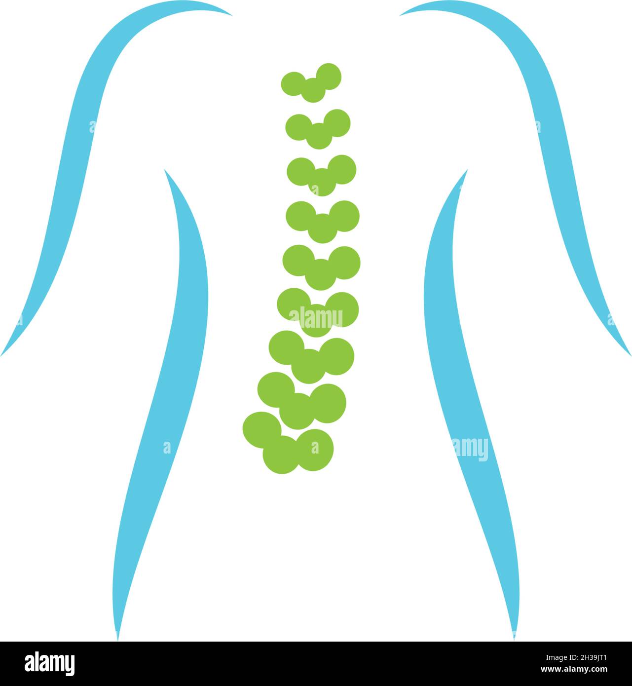 Spine diagnostics symbol logo template vector illustration design Stock Vector