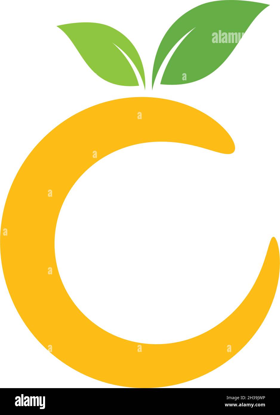 Fresh Orange fruits logo ilustration vector template Stock Vector