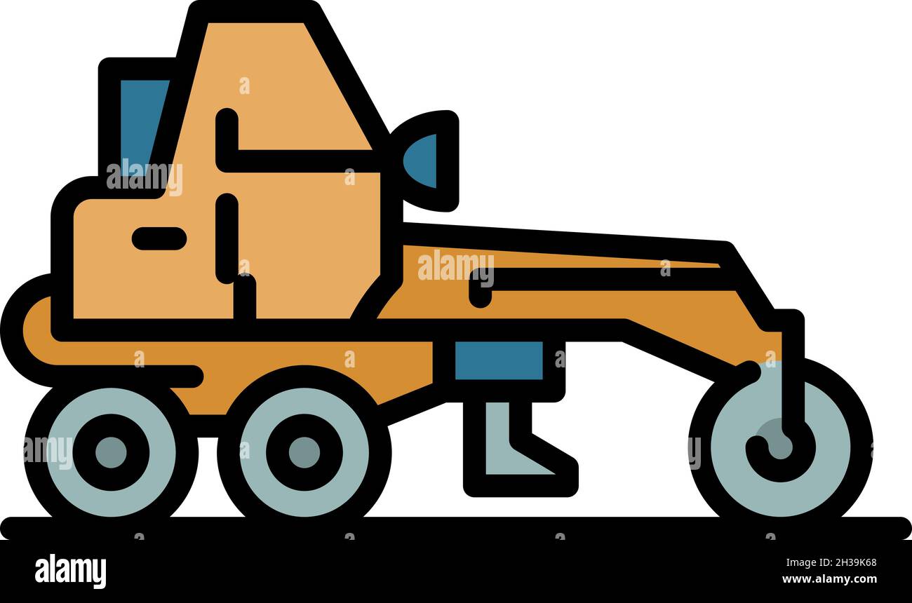 Grader machine truck icon. Outline grader machine truck vector icon ...
