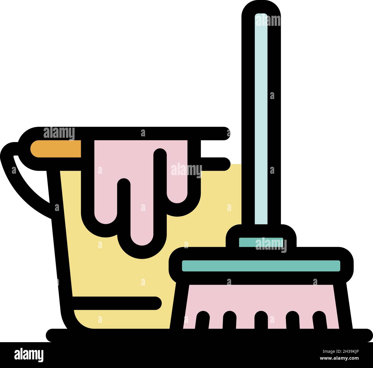 Cleaning room service icon. Outline cleaning room service vector icon ...