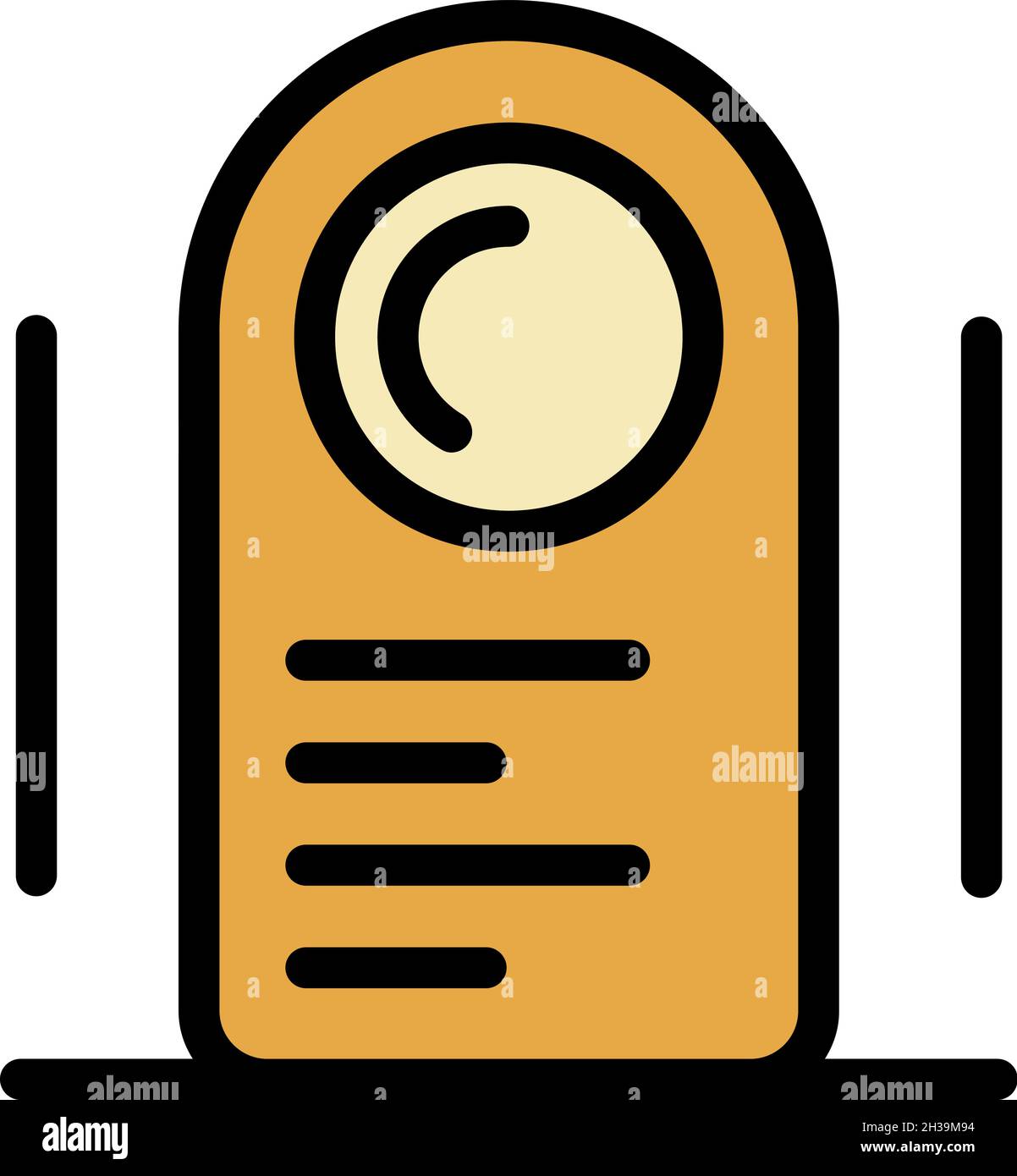 Room service icon. Outline room service vector icon color flat isolated ...