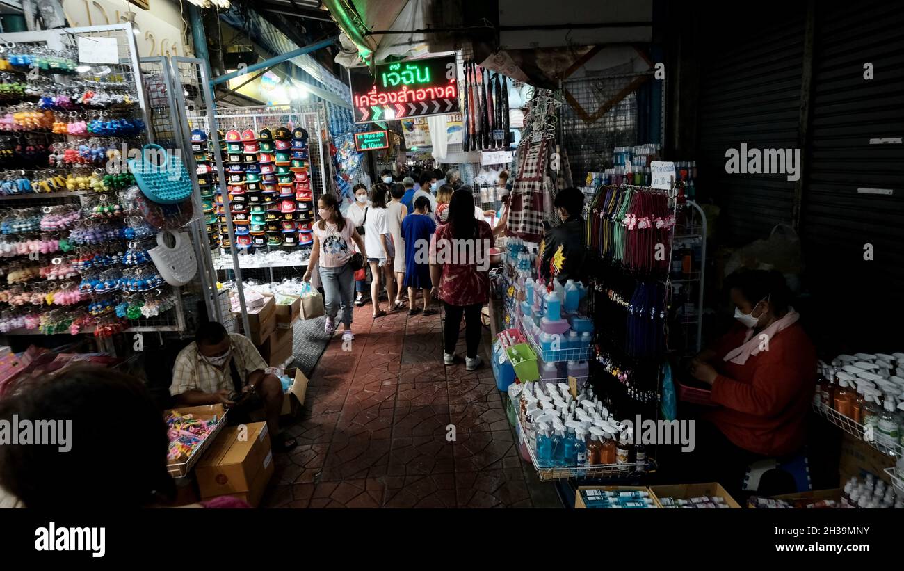 Chinatown Sampheng Lane Market Samphanthawong District Bangkok Thailand Stock Photo