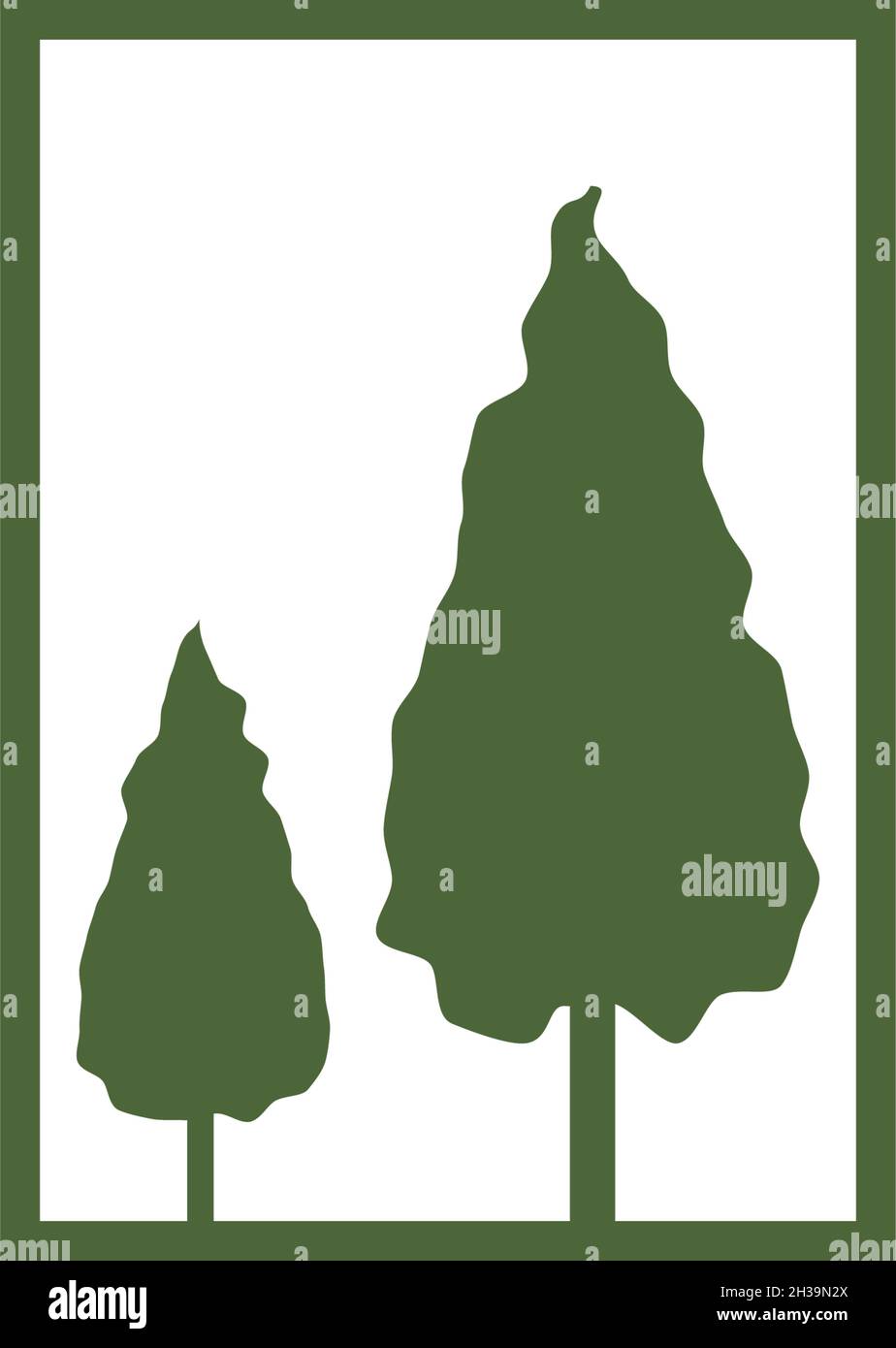 Pine tree logo ilustration vector design Stock Vector Image & Art - Alamy