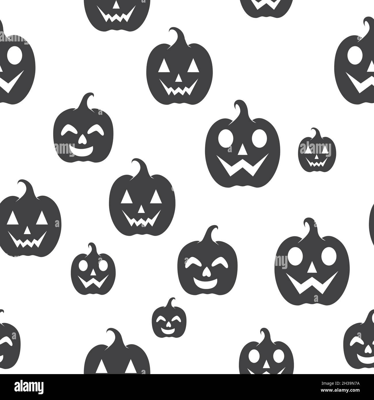 Pumpkin Seamless happy helloween character vector Stock Vector