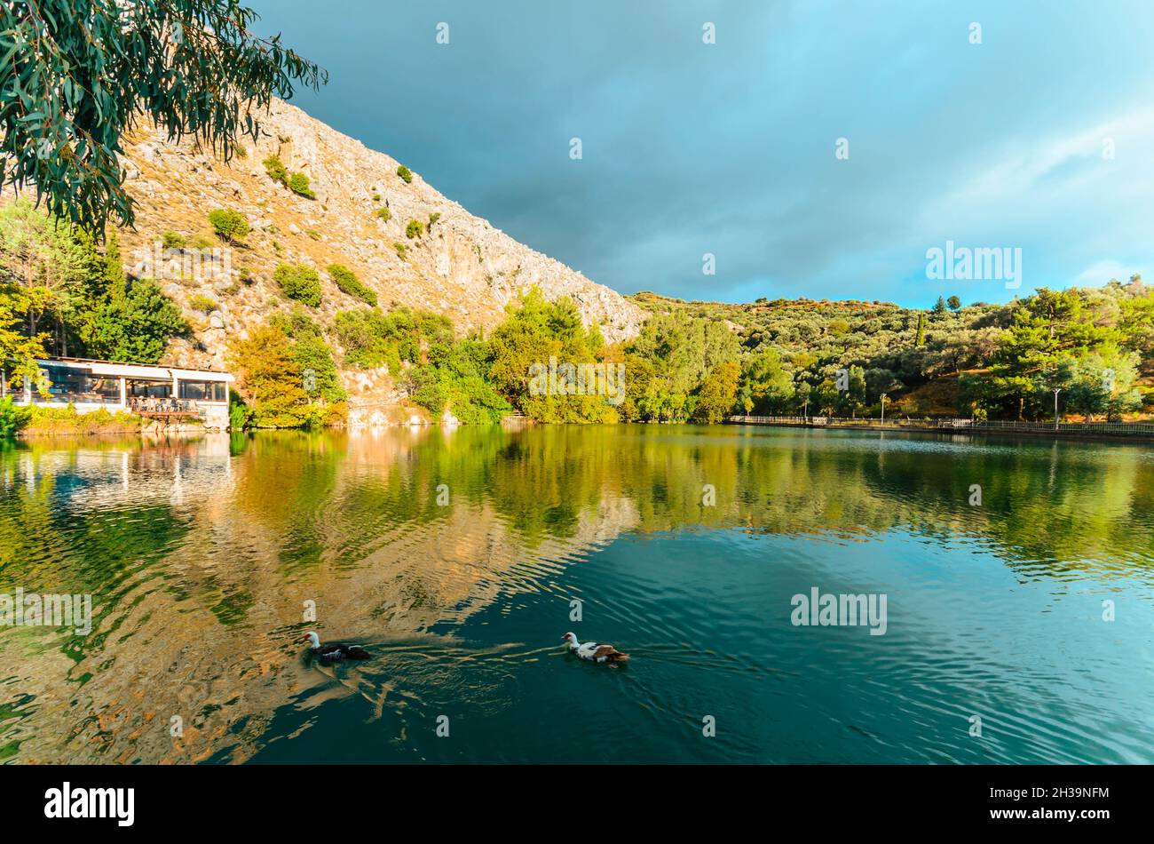 Zaros lake or Votomos, the artificial lake situated on the southern