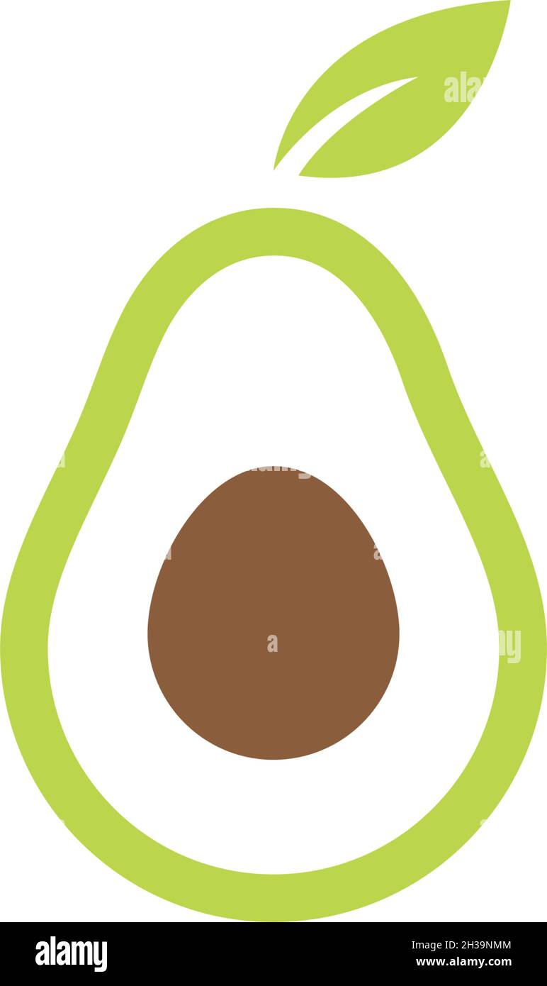 Avocado logo ilustration vector template Stock Vector
