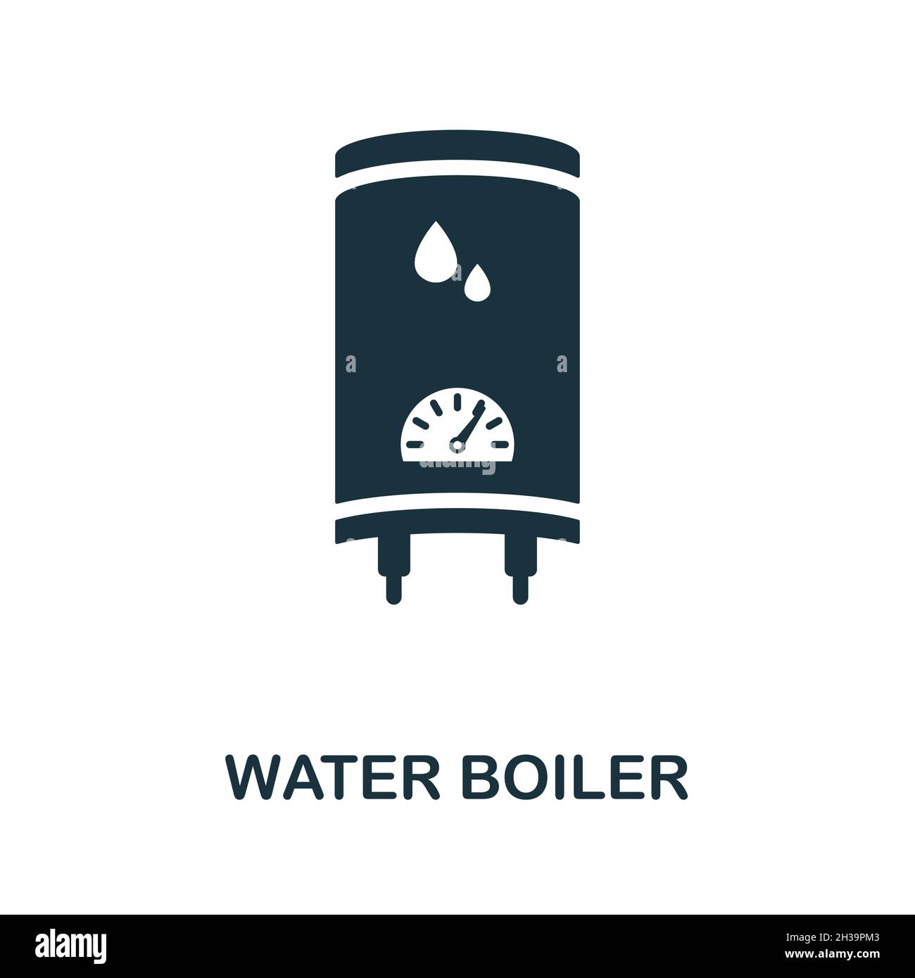 Water Boiler icon. Black sign from machinery collection. Creative Water Boiler icon for web