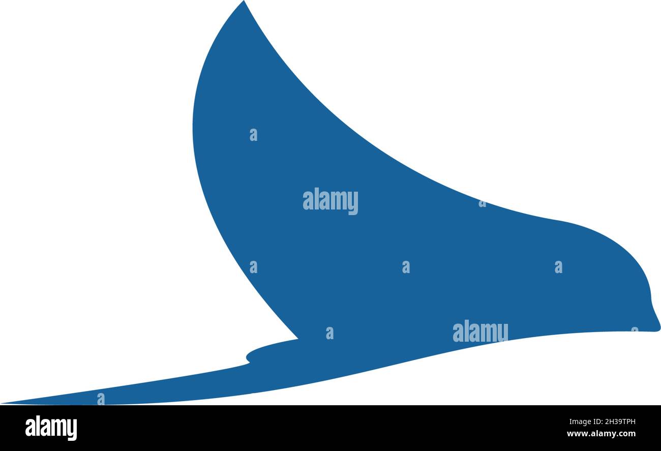 Stingray logo ilustration vector flat design template Stock Vector