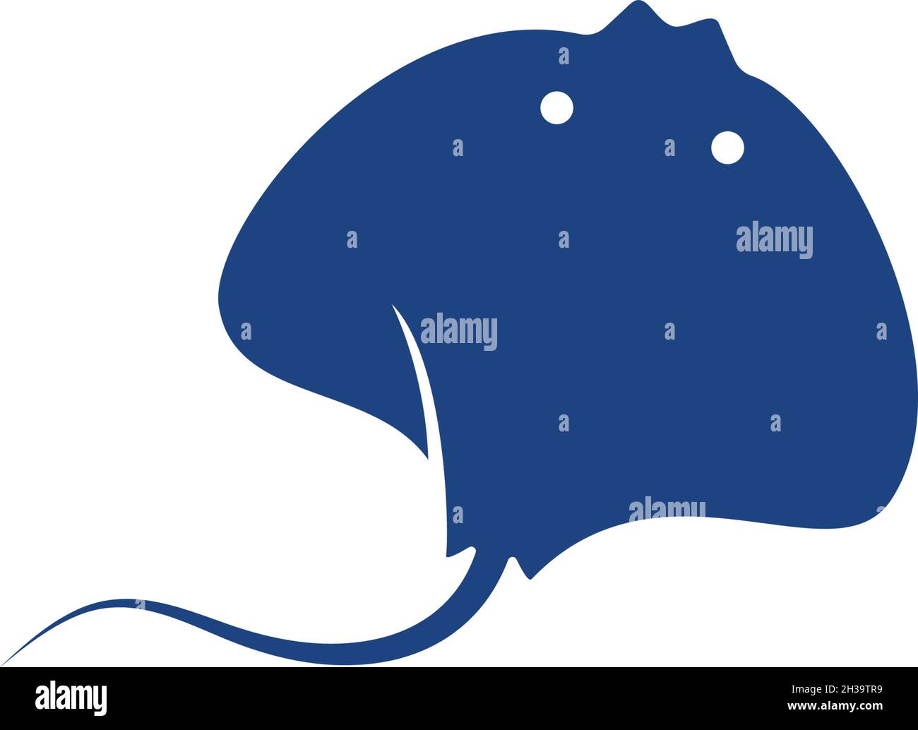 Stingray logo ilustration vector flat design template Stock Vector