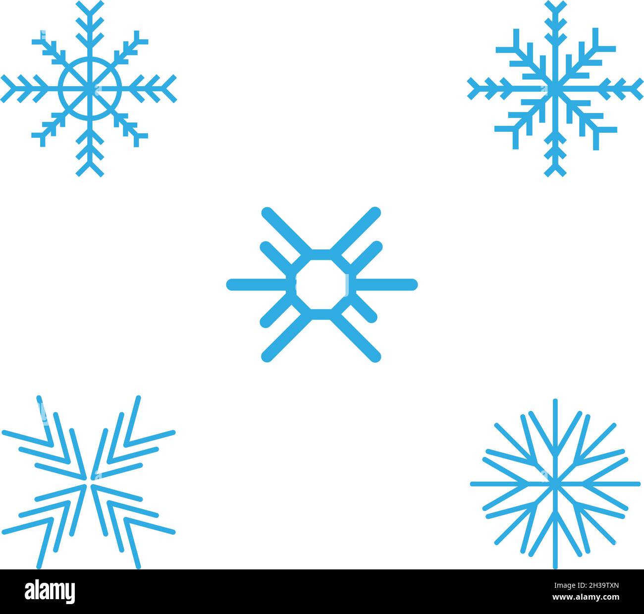 Snowflakes Logo ilustration vector Template Stock Vector