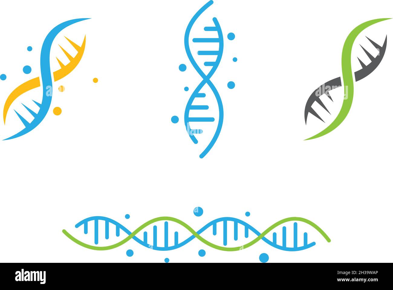 DNA logo vector template Stock Vector