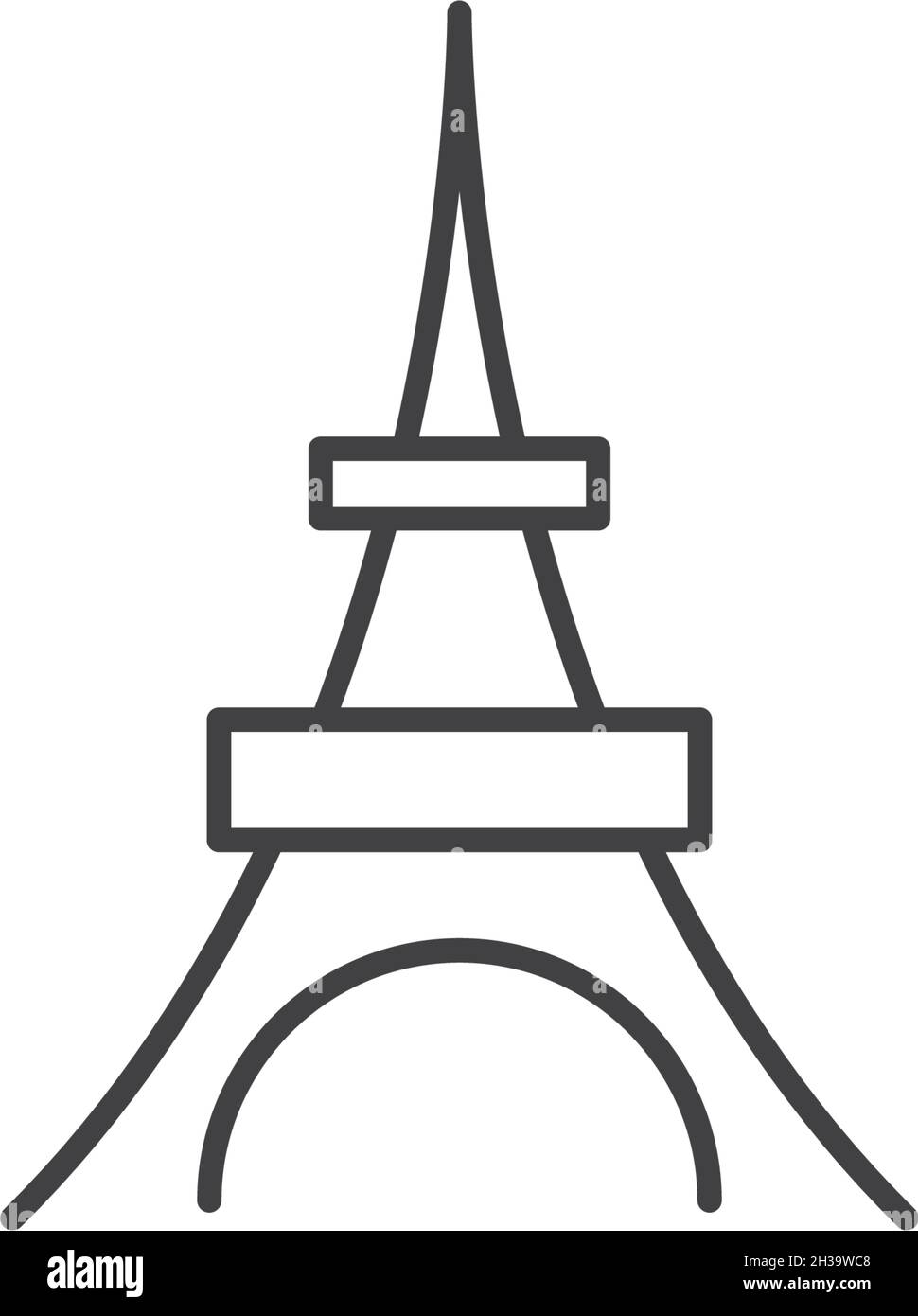 Eifel Tower ilustration vector template flat design Stock Vector