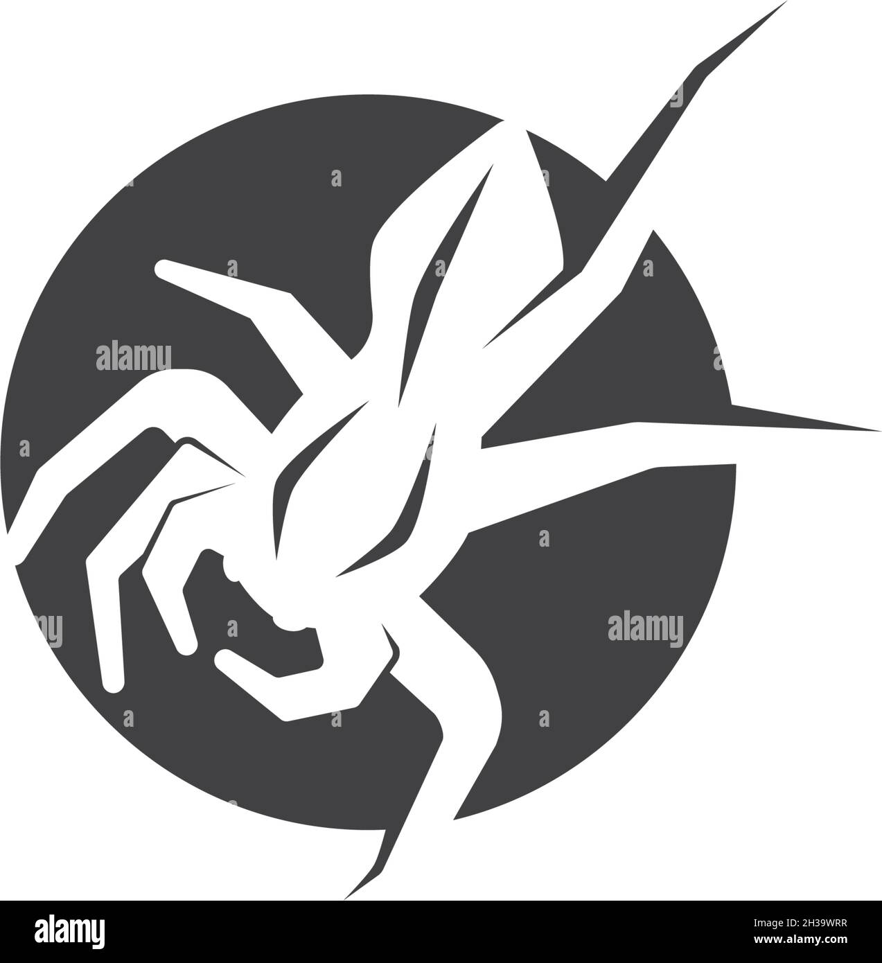 spider ilustration logo vector template Stock Vector