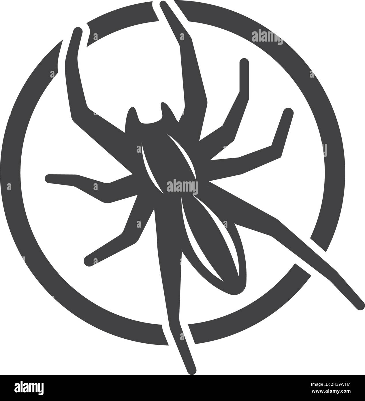 spider ilustration logo vector template Stock Vector