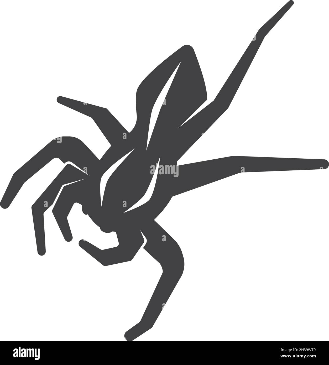 spider ilustration logo vector template Stock Vector