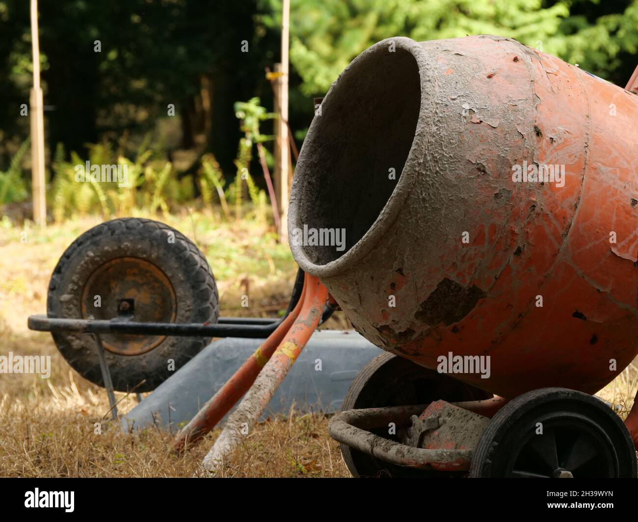 Rural concrete mixer device Stock Photo Alamy