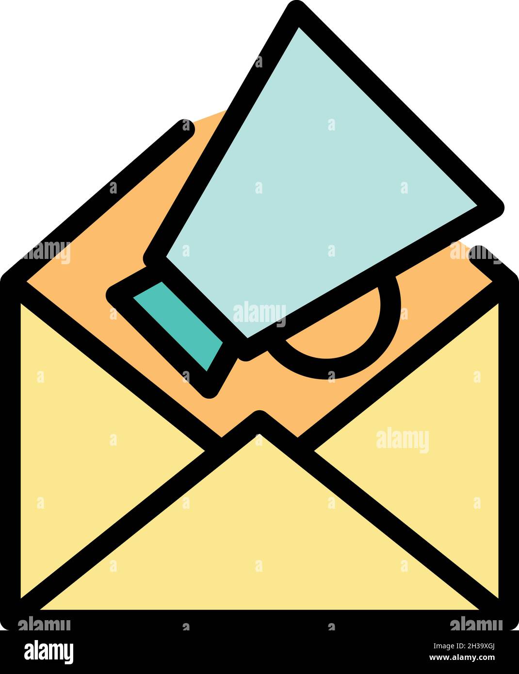 Leadership megaphone icon. Outline leadership megaphone vector icon ...
