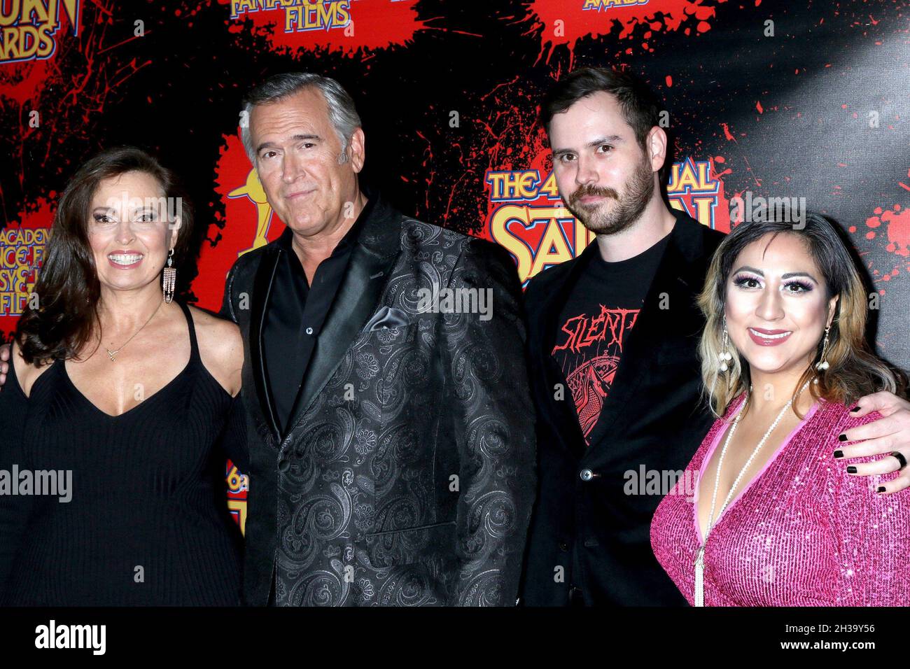 Los Angeles, CA. 26th Oct, 2021. Ida Gearon, Bruce Campbell, Guests at