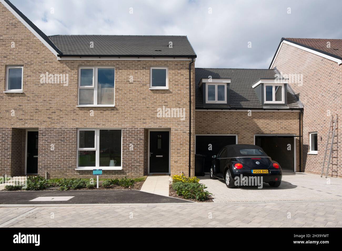 Occupied new houses in Joseph Lancaster Lane, the new development in