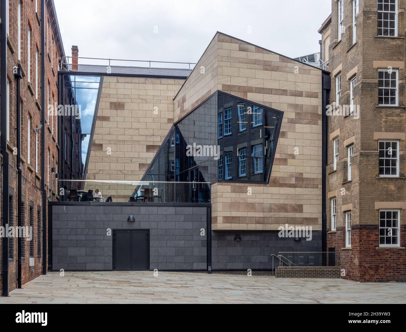 Modern glazed extension to Northampton Museum and Art Gallery
