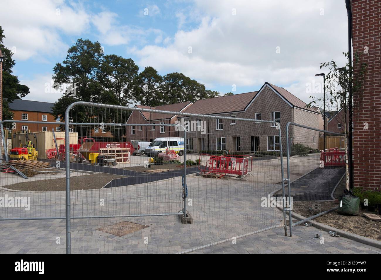 New houses under construction in Anna Sewell Way at Keepers Green in