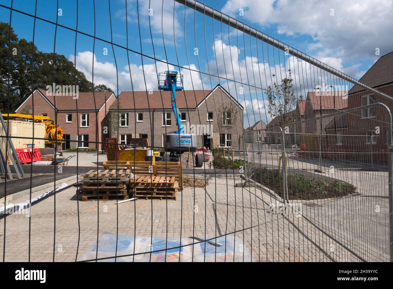 New houses under construction in Anna Sewell Way at Keepers Green,the