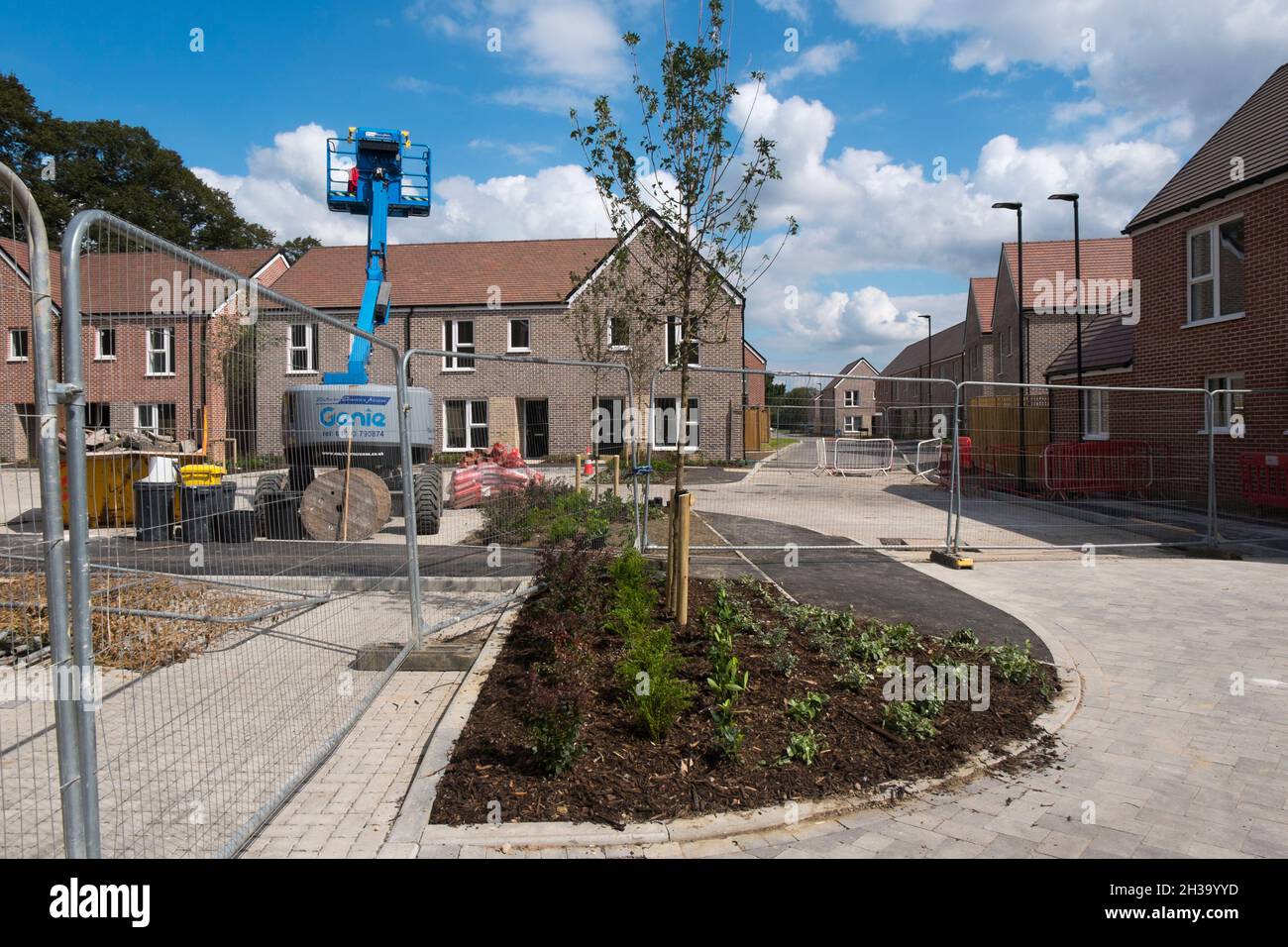 New houses under construction in Anna Sewell Way at Keepers Green,the
