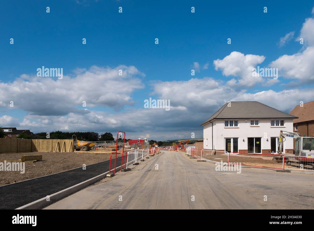 New homes on the building site of Redrow developers on the Graylingwell