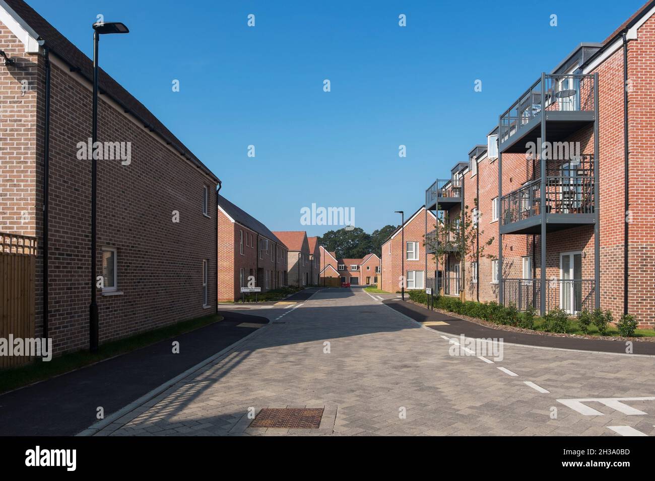 The view down Anna Sewell Way at the new development of houses at