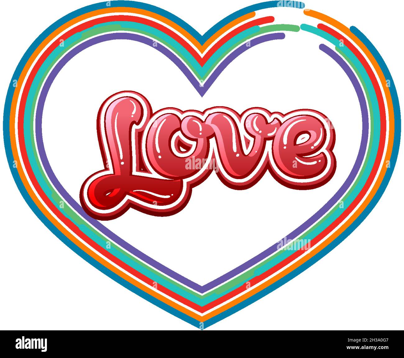 Isolated heart icon on white background illustration Stock Vector Image ...