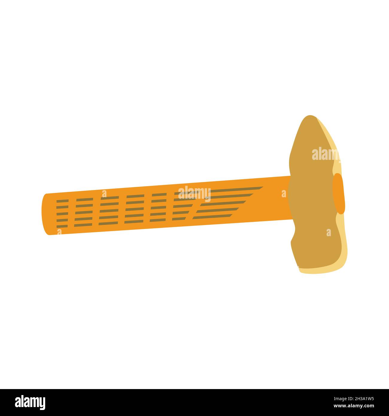 Hammer icon on white background Flat illustration Stock Vector Image ...