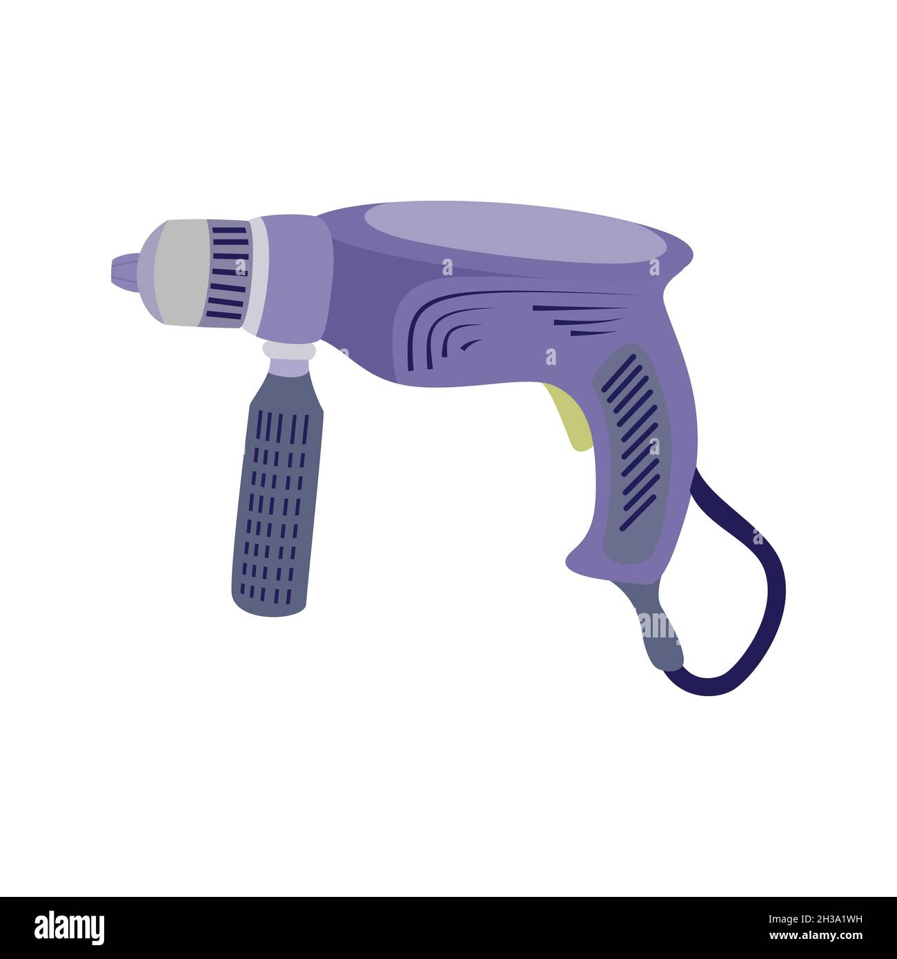 Hand drill icon in flat design isolated on white background Drilling ...