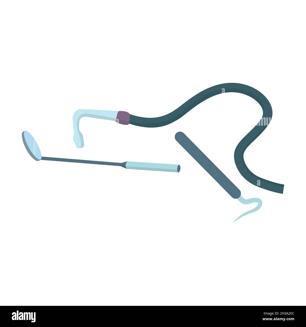 flat dental instruments set design concept Vector illustration Stock ...