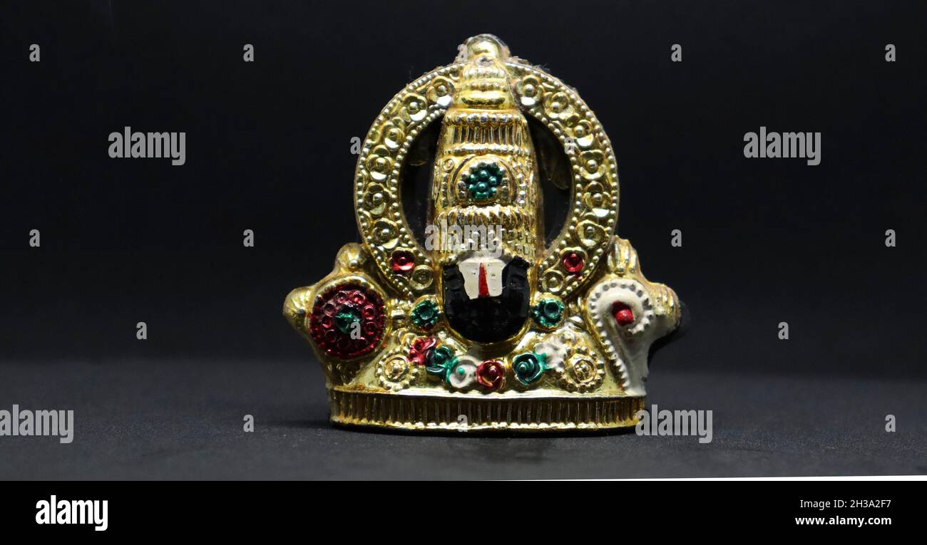 Half size picture of Hindu god Venkatesh Perumal Stock Photo