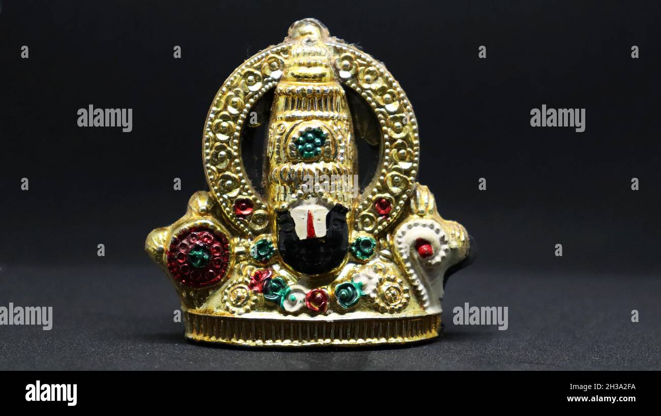 Half size picture of Hindu god Venkatesh Perumal Stock Photo