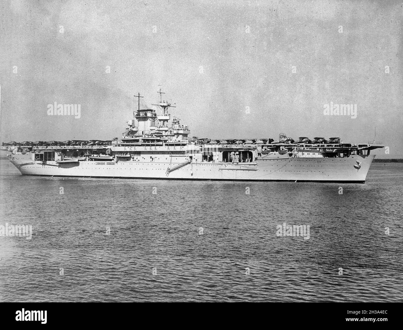 USS Wasp (CV-7) on 27 December 1940 Stock Photo