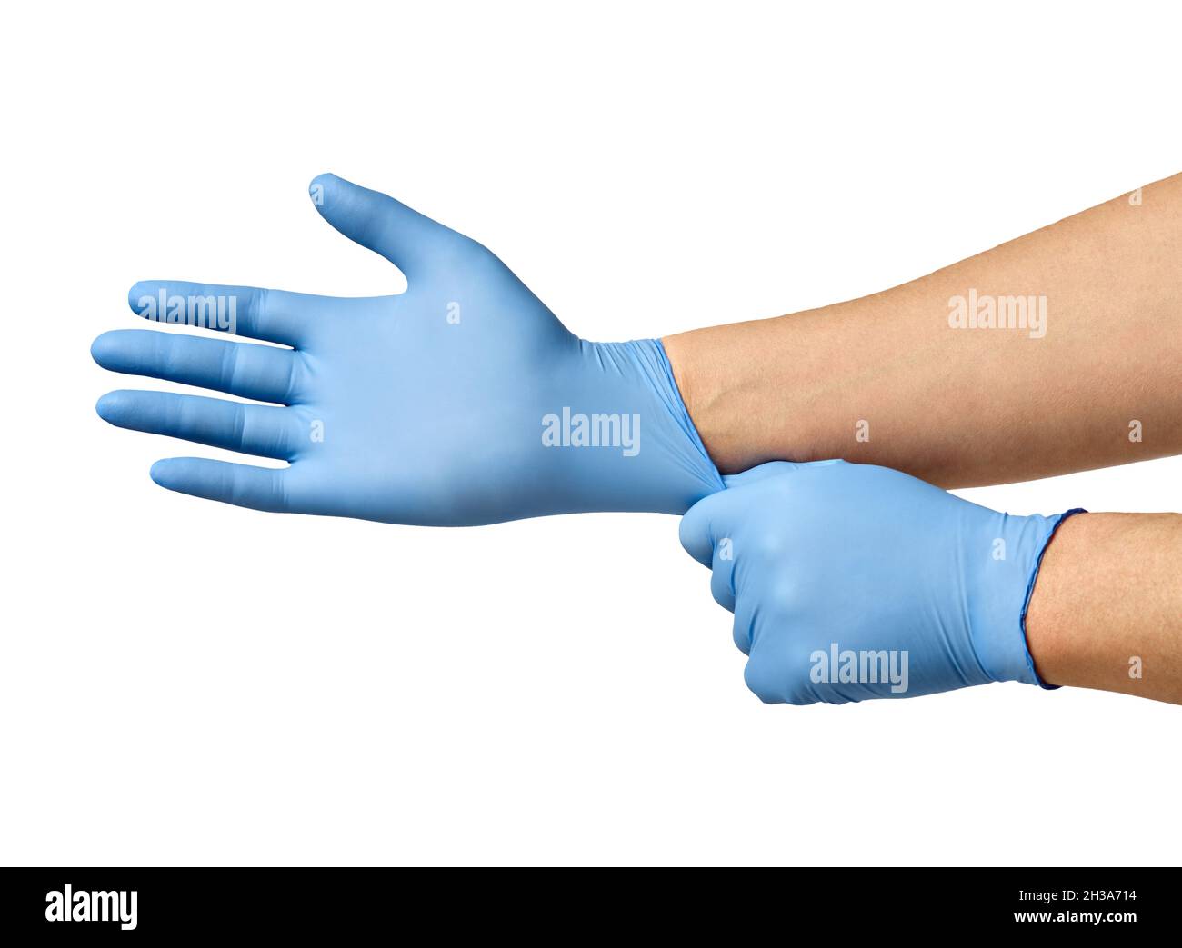 latex glove protective protection virus corona coronavirus disease epidemic medical health hygiene hand Stock Photo