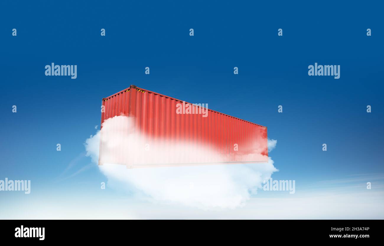 Container in cloud a software infrastructure concept Stock Photo