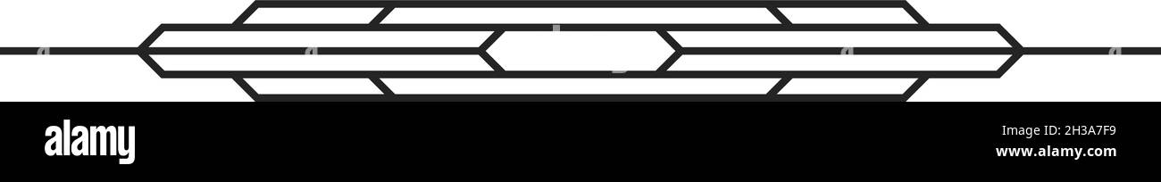 Header victorian divider, deco art frame pattern Stock Vector