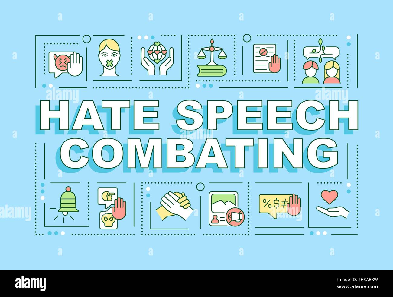Hate speech combating word concepts banner Stock Vector Image & Art Alamy