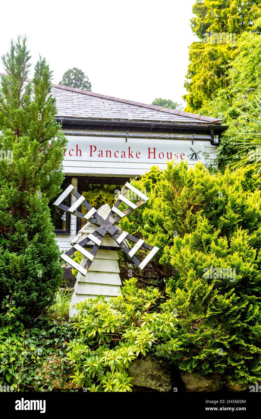 Dutch Pancake House at Conwy Water Gardens, Snowdonia National Park, Wales, UK Stock Photo