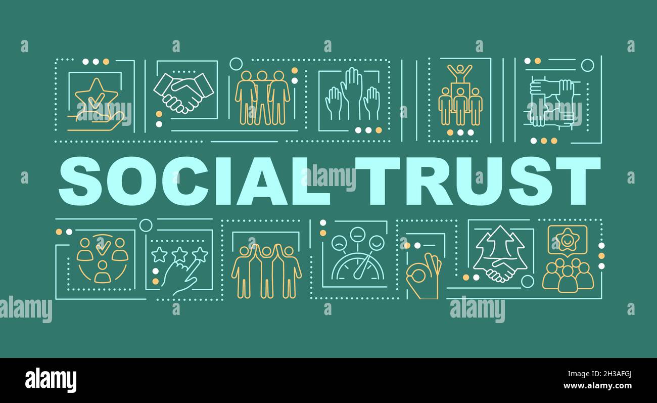 Social trust dark green word concepts banner Stock Vector Image & Art