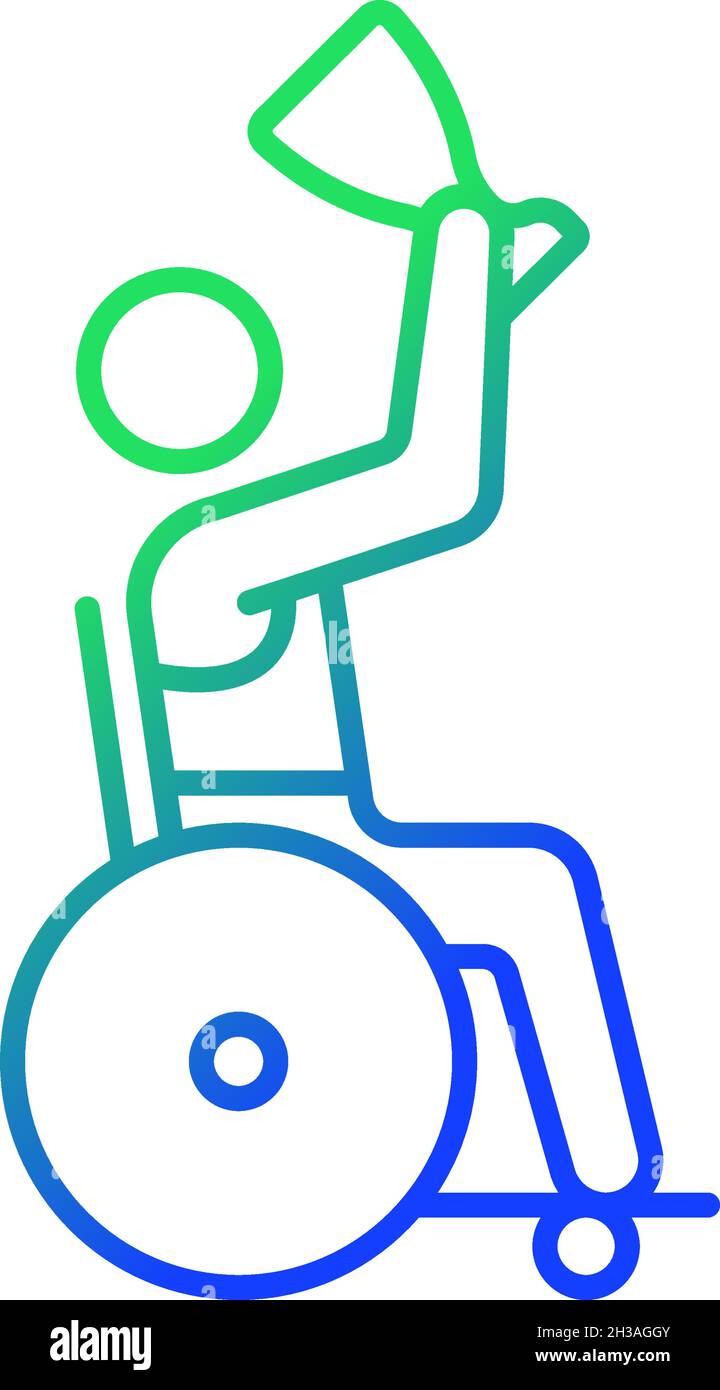 Competition winner gradient linear vector icon Stock Vector