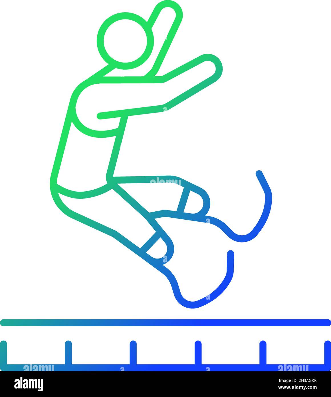 Long jump gradient linear vector icon Stock Vector Image & Art Alamy