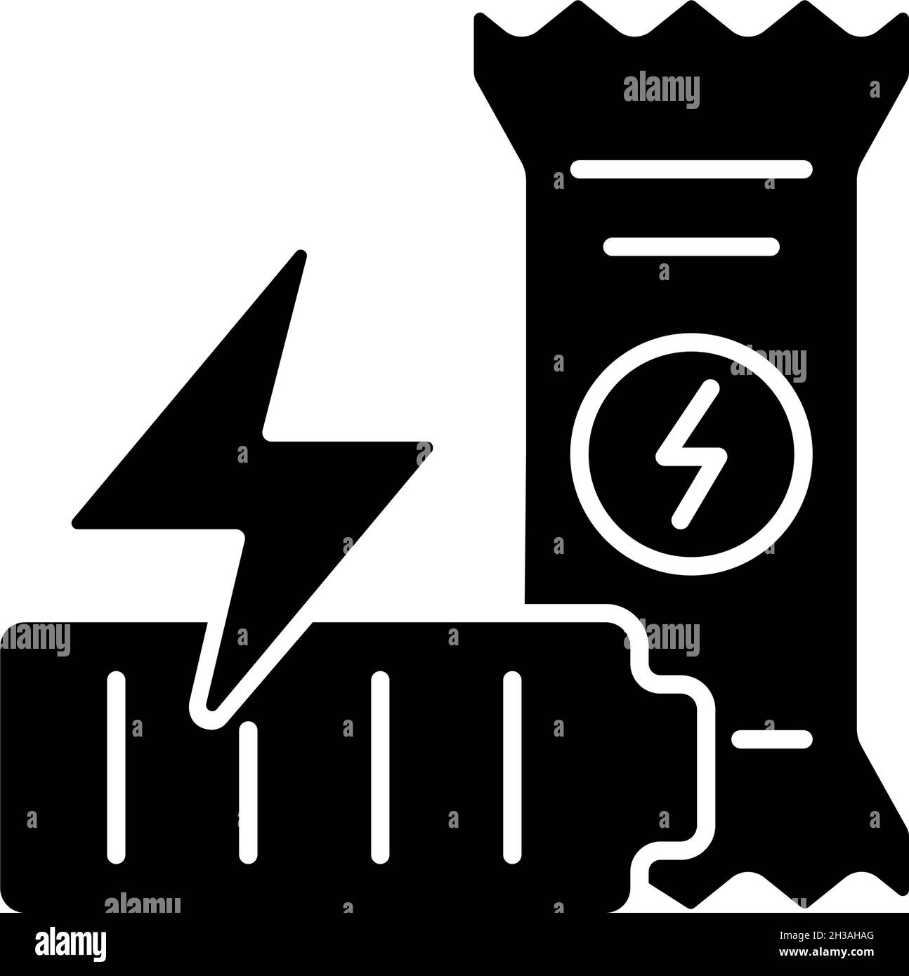 Energy bar black glyph icon Stock Vector Image & Art - Alamy
