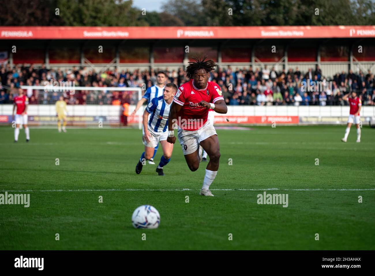 Salford City 2-0 Hartlepool United. The Peninsula Stadium, Moor Lane, Salford. Stock Photo