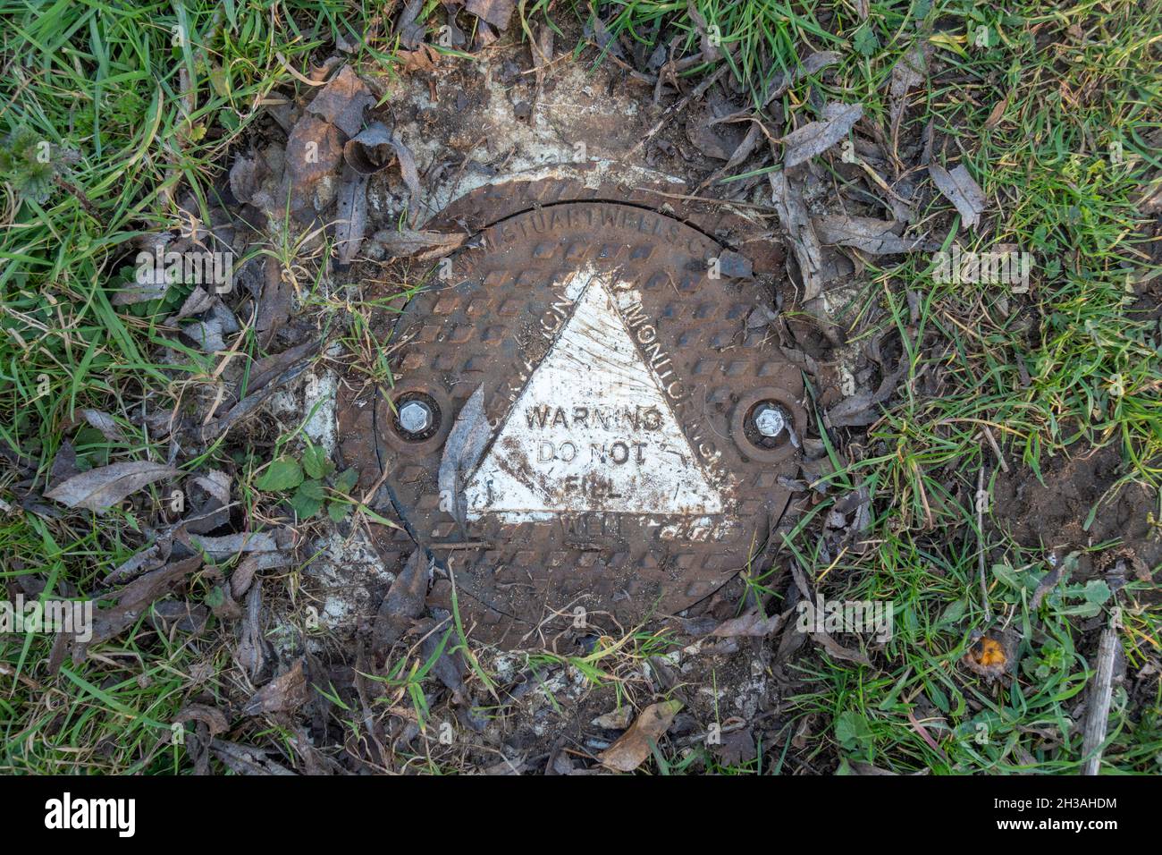 Water tight monitoring well cover hires stock photography and images