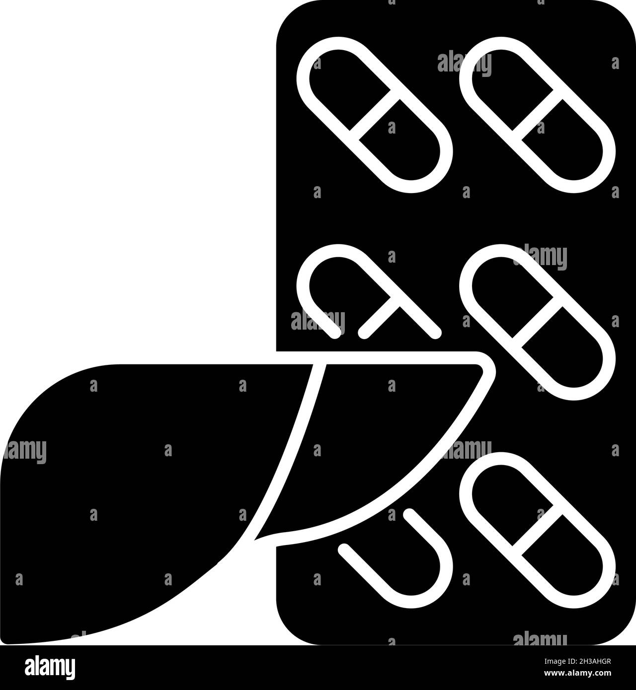 Black liver icon silhouette hi-res stock photography and images - Alamy